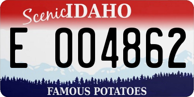 ID license plate E004862