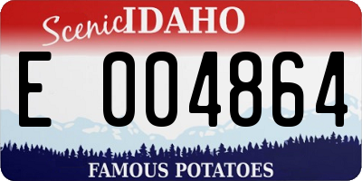 ID license plate E004864