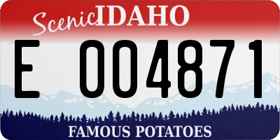 ID license plate E004871