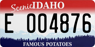 ID license plate E004876