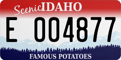 ID license plate E004877