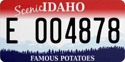 ID license plate E004878