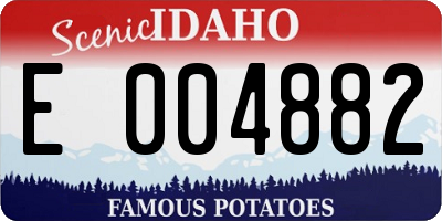 ID license plate E004882