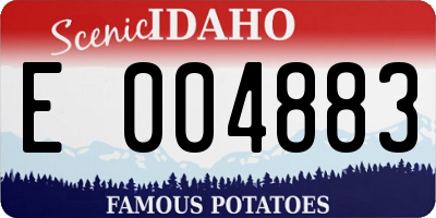 ID license plate E004883