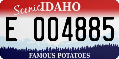 ID license plate E004885