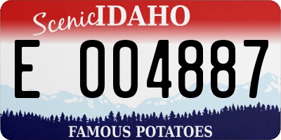 ID license plate E004887