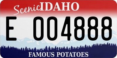 ID license plate E004888