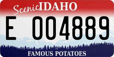 ID license plate E004889