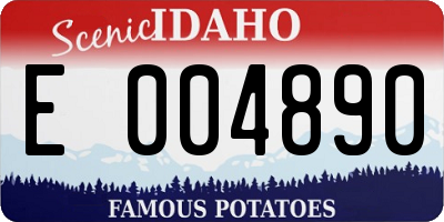 ID license plate E004890