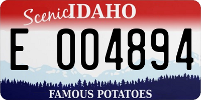 ID license plate E004894