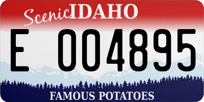 ID license plate E004895