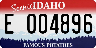 ID license plate E004896