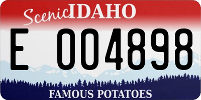 ID license plate E004898