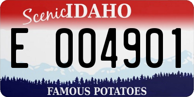 ID license plate E004901