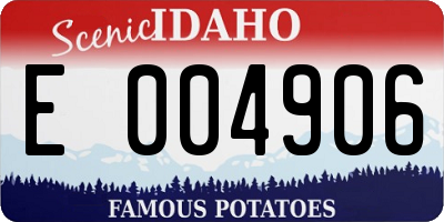 ID license plate E004906