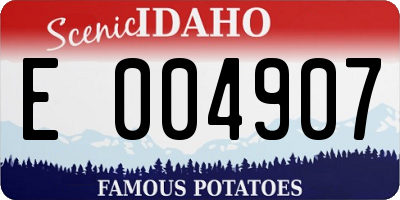 ID license plate E004907