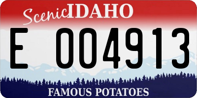 ID license plate E004913