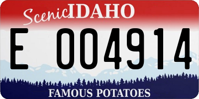 ID license plate E004914