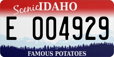 ID license plate E004929