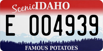 ID license plate E004939