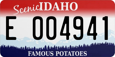 ID license plate E004941