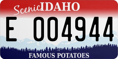 ID license plate E004944