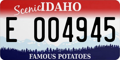 ID license plate E004945