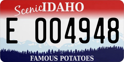 ID license plate E004948