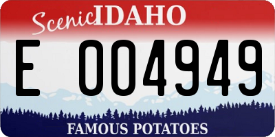 ID license plate E004949