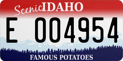 ID license plate E004954