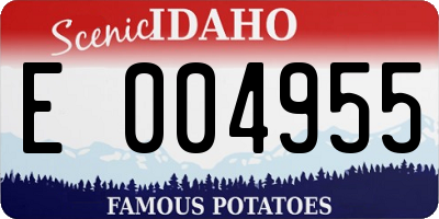 ID license plate E004955