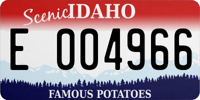 ID license plate E004966