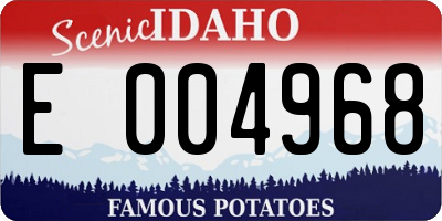 ID license plate E004968