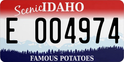 ID license plate E004974