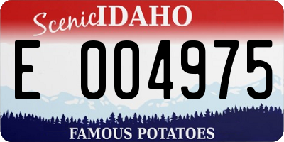 ID license plate E004975