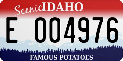 ID license plate E004976