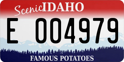 ID license plate E004979