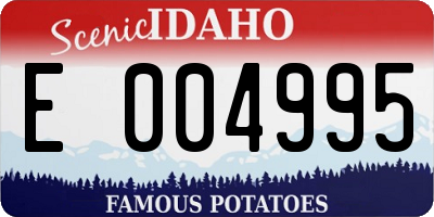 ID license plate E004995