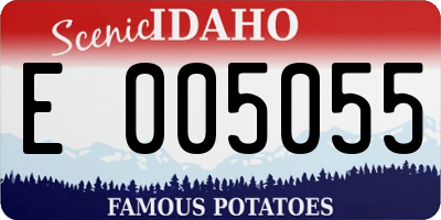 ID license plate E005055