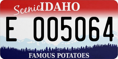 ID license plate E005064
