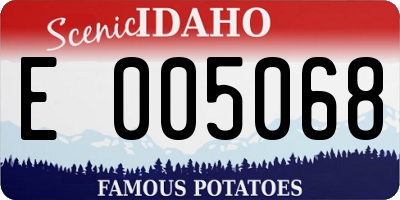 ID license plate E005068