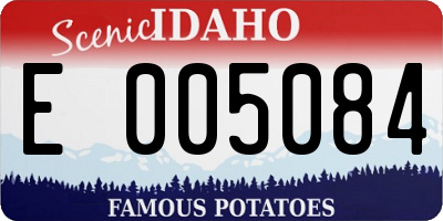 ID license plate E005084