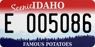 ID license plate E005086