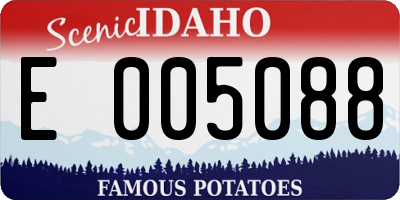 ID license plate E005088