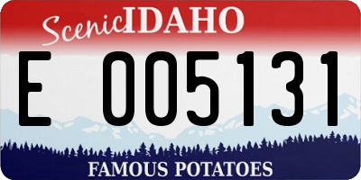 ID license plate E005131