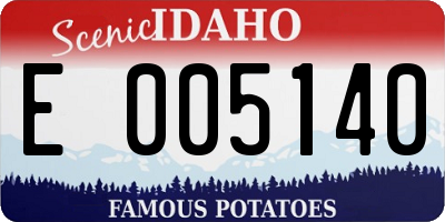 ID license plate E005140