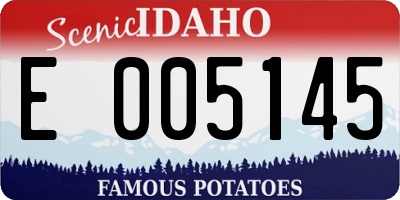 ID license plate E005145