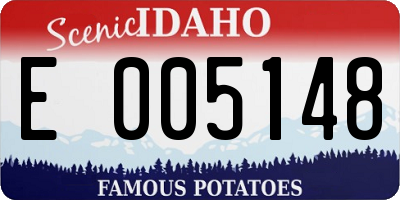 ID license plate E005148