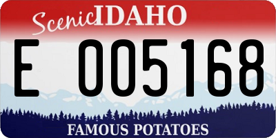 ID license plate E005168