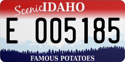 ID license plate E005185